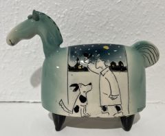 Erkka Auermaa: Herra K Suomalainen tervehtii talvisena aamuna erästä koiraa